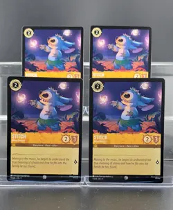 Disney Lorcana Stitch - Alien Dancer 9/204 Fabled Common 4 Cards Set - Image 1
