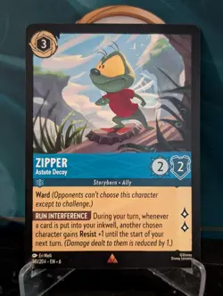 Zipper - Astute Decoy | Disney Lorcana Azurite Sea 141/204 | NM | Rare Non Foil - Image 1