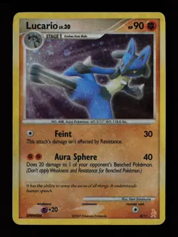 Lucario 3/11 Holo Bleed DP Trainer Kit: Manaphy & Lucario Pokemon Card - Image 1