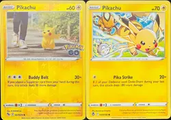 2022 POKEMON PICKCHU & POKEMON GO PIKACHU REVERSE HOLO - 2 CARD LOT - Image 1