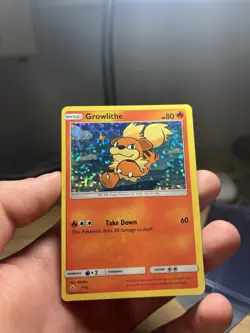Growlithe 1/12 McDonalds 2018 Promo Holo Rare Pokemon Card LP - Image 1