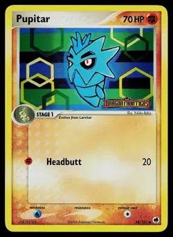 Pokemon Card - Pupitar Dragon Frontiers 58/101 Common Reverse Holo Stamped - Image 1
