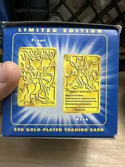 Vintage 1999 Burger King Mewtwo Pokemon 23K Gold Plated Card and Pokeball - Image 4