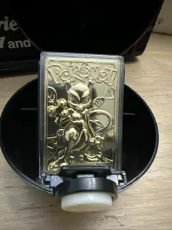 Vintage 1999 Burger King Mewtwo Pokemon 23K Gold Plated Card and Pokeball - Image 5