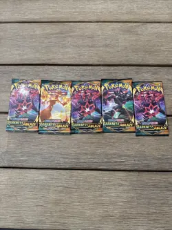 5 Pokemon TCG Sword & Shield Darkness Ablaze Booster Pack - 10 Cards | NEW - Image 1