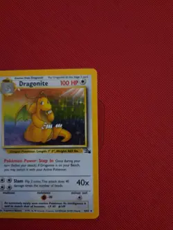 Pokemon Dragonite Holo Rare Card 4/62 Fossil LP-EXC Condition - Image 2