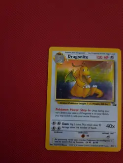Pokemon Dragonite Holo Rare Card 4/62 Fossil LP-EXC Condition - Image 3