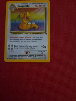 Pokemon Dragonite Holo Rare Card 4/62 Fossil LP-EXC Condition - Image 5