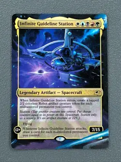 Infinite Guideline Station MTG Edge of Eternities Hand Painted Full Altered Art - Image 1