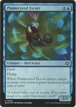x2 Plumecreed Escort (Foil) - 0065 - Bloomburrow MTG (BLB) - U - Image 1