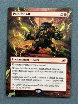 Pain for All MTG Edge of Eternities Hand Painted Borderless Extended Altered Art - Image 1