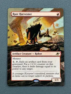 Rust Harvester Edge of Eternities Hand Painted Borderless Extended Altered Art v - Image 1