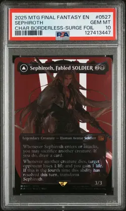 2025 #0527 SEPHIROTH, FABLED SOLDIER/SEPHIROTH, ONE-WINGED ANGEL PSA 10 - Image 1