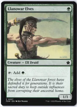 Llanowar Elves C Foundations 227 LP - Image 1