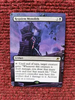 Requiem Monolith MTG Edge of Eternities Hand Painted Borderless Full Altered Art - Image 2