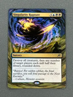 Singularity Rupture MTG Edge of Eternities Hand Painted Borderless Altered Art v - Image 1