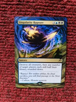 Singularity Rupture MTG Edge of Eternities Hand Painted Borderless Altered Art v - Image 2