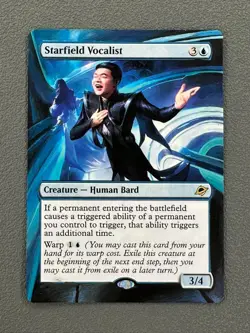 Starfield Vocalist MTG Edge of Eternities Hand Painted Extended Full Altered Art - Image 1