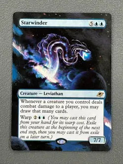 Starwinder MTG Edge of Eternities Hand Painted Borderless Extended Altered Art v - Image 1