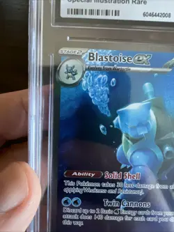 Pokemon Blastoise ex 151 MEW EN Special Illustration Rare #200 CGC 10 Gem Mint - Image 3