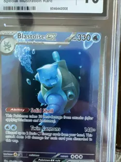 Pokemon Blastoise ex 151 MEW EN Special Illustration Rare #200 CGC 10 Gem Mint - Image 4