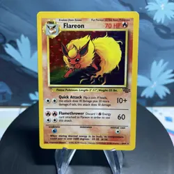 Pokemon Flareon Jungle 3/64 Holo Rare MP - Image 1