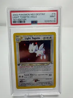 2002 Pokemon Neo Destiny #15 Light Togetic Holo 1st Edition PSA 9 - Image 1