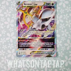 Pokemon Card Arceus Vstar 123/172 Ultra Rare Sword Shield Brilliant Stars LP - Image 1