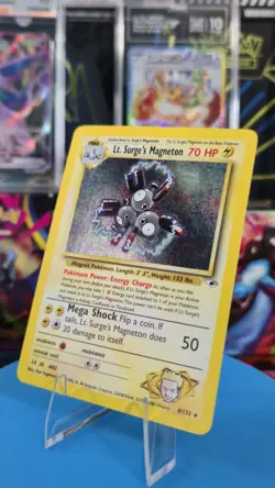 Pokemon Tcg Lt. Surge's Magneton #8 Pokemon Gym Heroes LP - Image 1