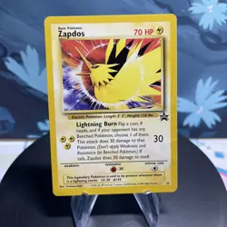 Pokemon Zapdos 23 Black Star Promo WOTC Vintage DMG - Image 1
