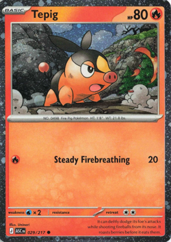 Tepig | 029/217 | Cosmos Holo Promo | Pokemon Ascended Heroes - Image 1