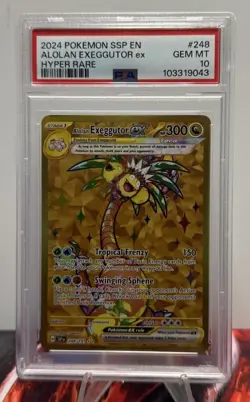 2024 Pokemon Surging Sparks Alolan Exeggutor Ex #248 Hyper Rare PSA 10 - Image 1