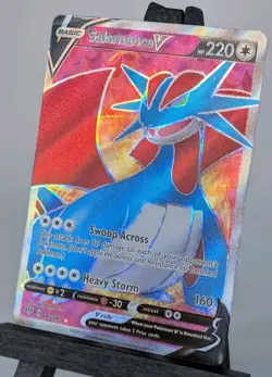 Pokemon TCG Salamence V 185/189 Textured Full Art Ultra Rare Holo Near Mint NM - Image 2