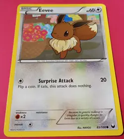 Pokemon - Eevee 83/108 - Black & White Dark Explorers - Vintage 2012 - LP - Image 2