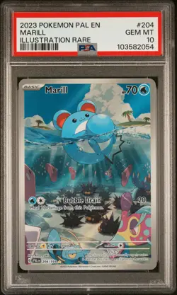 2023 POKEMON PAL EN-PALDEA EVOLVED ILLUSTRATION RARE #204 MARILL PSA 10 - Image 1