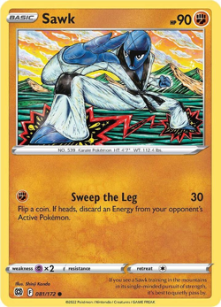 Sawk - 081/172 - Pokemon Brilliant Stars - Image 1