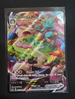 Pokemon TCG Snorlax VMAX Sword & Shield Base Set 142/202 NM - Image 1