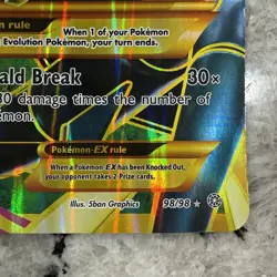 Pokemon M Rayquaza EX Full Art Ultra Rare Holo XY Ancient Origins Mega 98/98 - Image 4