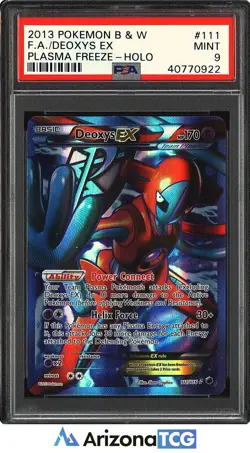 Pokemon 2013 Deoxys-EX 111/116 Full Art Holo Plasma Freeze PSA 9 - Image 1