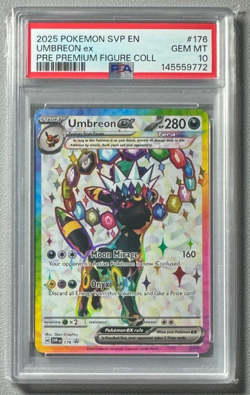Pokemon Umbreon ex 176 SVP176 Promo Prismatic Figure Collection PSA 10 772 - Image 1