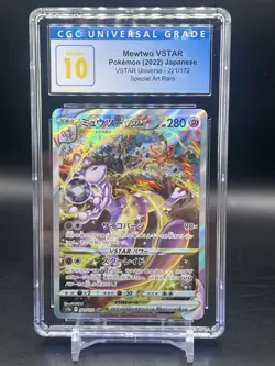 CGC Pristine 10 Mewtwo VSTAR Special Art Rare Pokemon Japanese #221 Old Label - Image 1