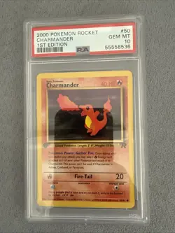 2000 Pokemon Rocket Charmander #50 First Edition Psa 10 - Image 1