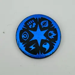 Pokemon TCG Energy Symbol Blue Mirror Vintage Coin - Image 1