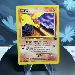 Pokemon Moltres 21 Black Star Promo WOTC Vintage LP - Image 1