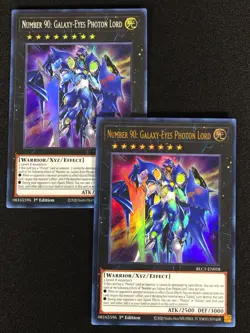 Yugioh Number 90 Galaxy Eyes Photon Lord BLC1-EN018 1st Ultra x2 (NM) - Image 1