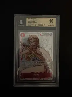 2022 One Piece Premium Collection Nami 25th Edition #OP01-016 BGS 10 PRISTINE - Image 1