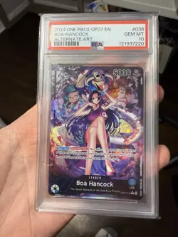 One Piece English Boa Hancock 2024 Alternate Art Leader OP07 #038 PSA 10 Gem - Image 1