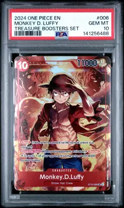 2024 ONE PIECE PROMOS TREASURE BOOSTERS SET #006 MONKEY D. LUFFY PSA 10 - Image 1