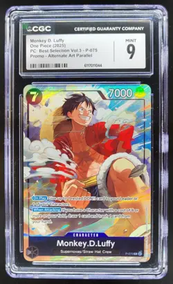 2025 ONE PIECE CCG MONKEY D. LUFFY ALT ART P-075 CGC 9 A PT - Image 1
