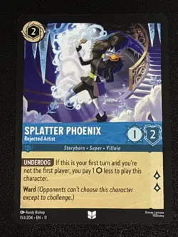 Disney Lorcana Winterspell Splatter Phoenix - Rejected Artist 153/204 NM - Image 1